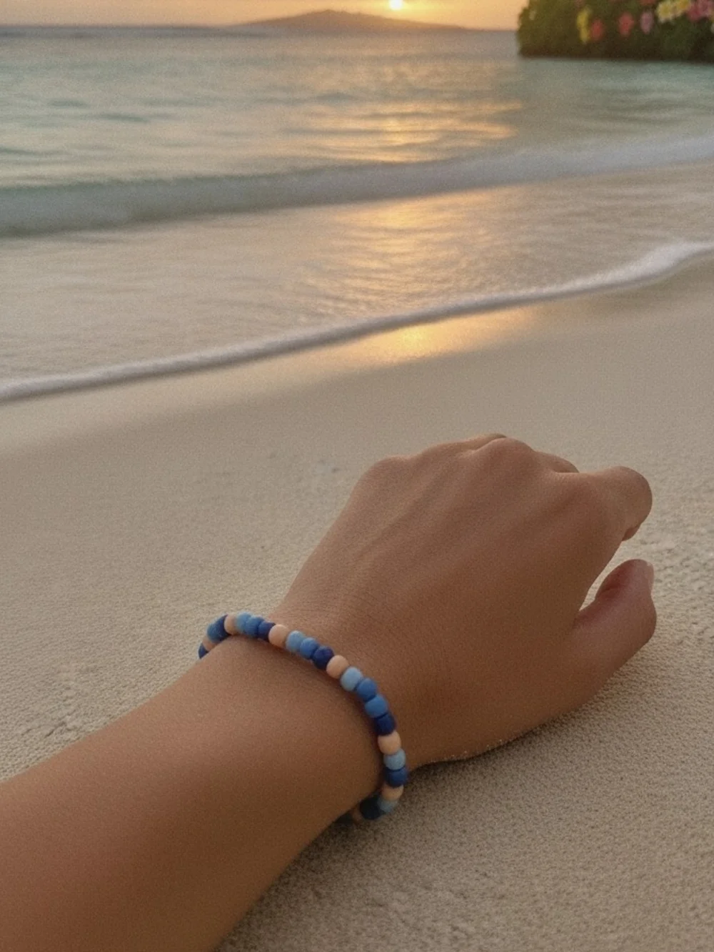 Kids Pink Beaded OHANA Bracelet Set